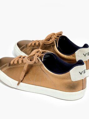 VEJA Esplar Low Sneakers in Metallic Bronze Size 8
